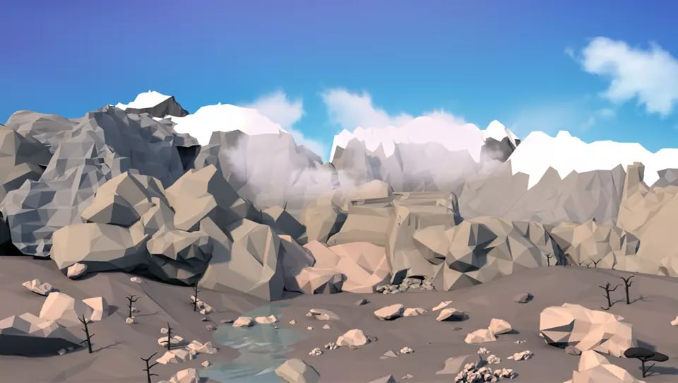 Low Poly Style Mountains Environment📱 - изображение 4